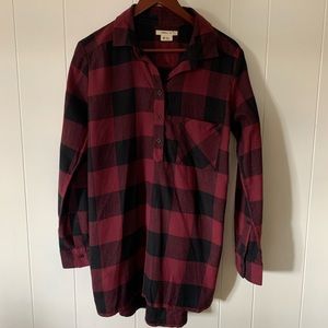 Flannel long tee